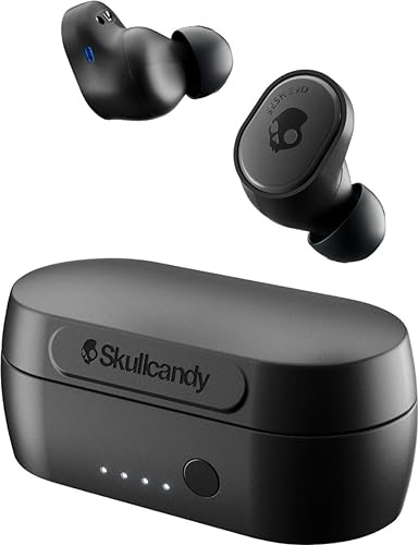Skullcandy Sesh Evo True Wireless Earbuds - Bluetooth in-Ear Headphones with Charging Plug (True Black) (SKEV0-SHCCI)