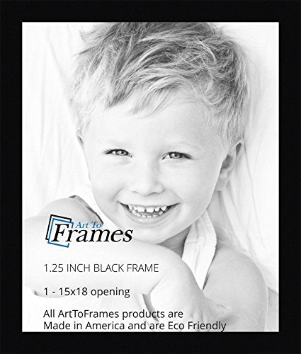 ArtToFrames 10x20 Inch Black Picture Frame with Regular Glass U320