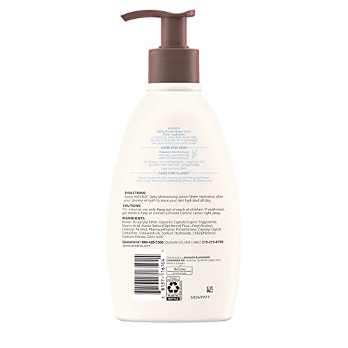 Aveeno Sheer Hydration Daily Moisturizing Fragrance-Free Lotion, 12 fl. oz (Pack of 2) L79176