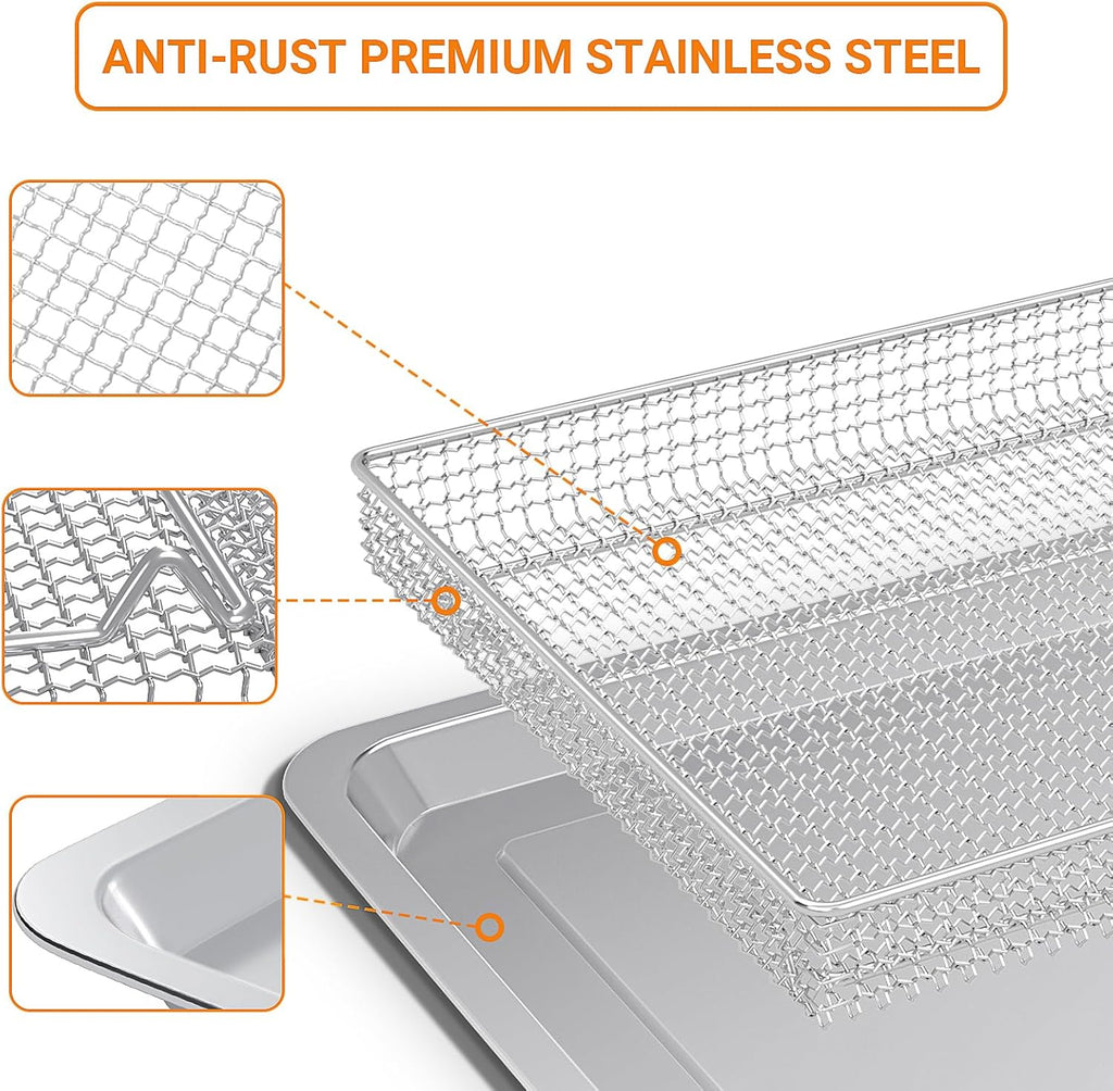 Cuisinart Airfryer Stainless Steel Baking Tray Pan and Basket O1866