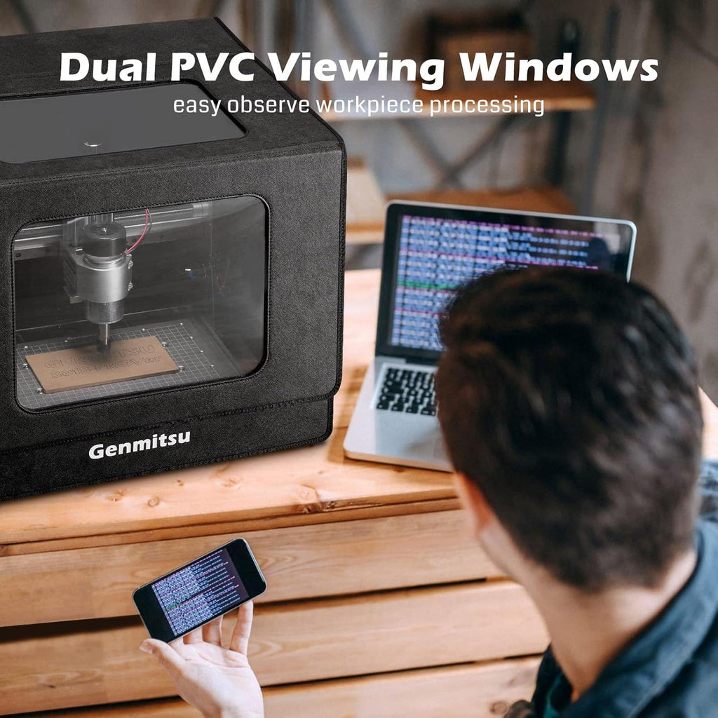 Genmitsu 3020-PRO MAX V2 CNC Router Machine 3 Axis Engraver with KABA Fold Enclosure U838