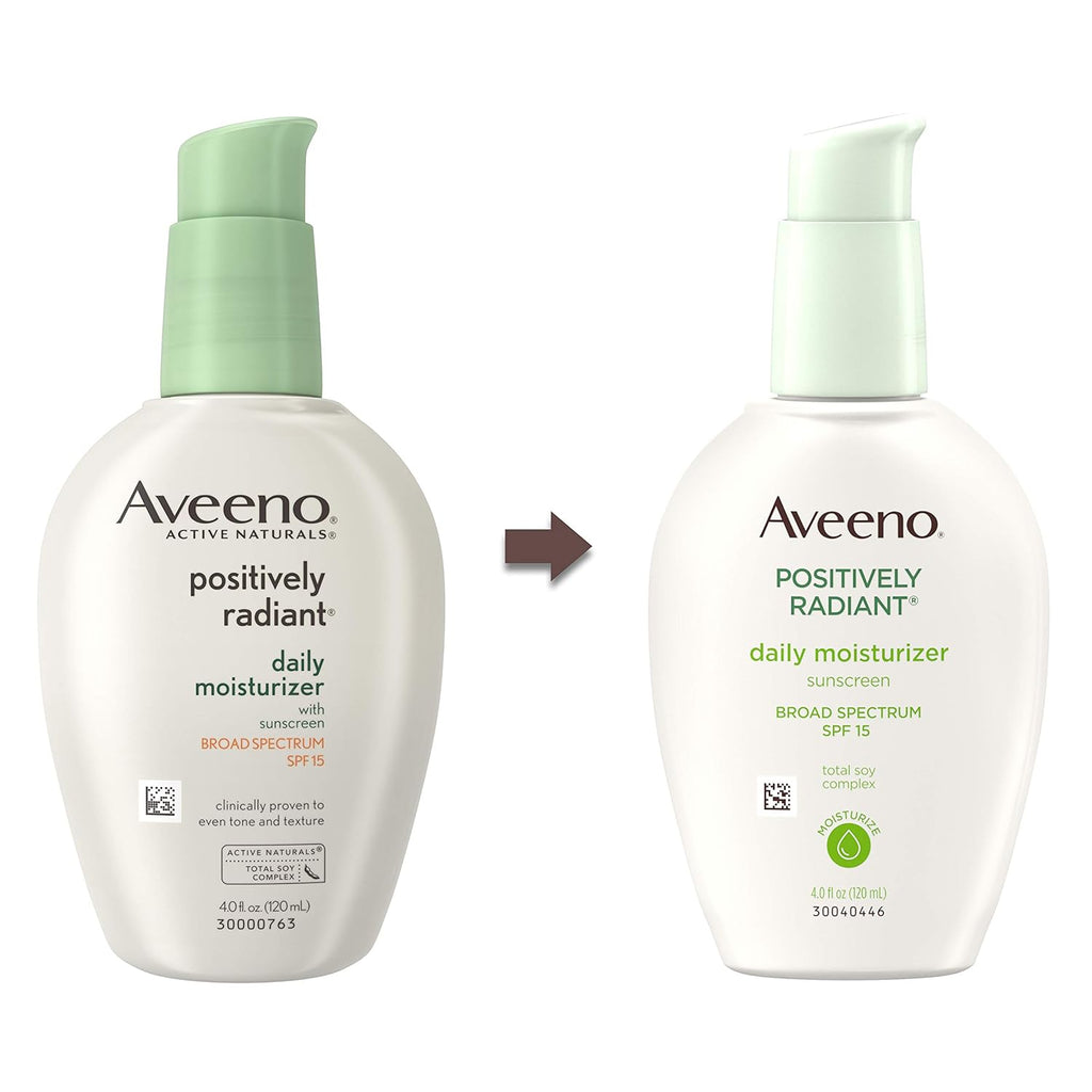 Aveeno Positively Radiant Daily Face Moisturizer SPF 15, 4 fl. oz C5945