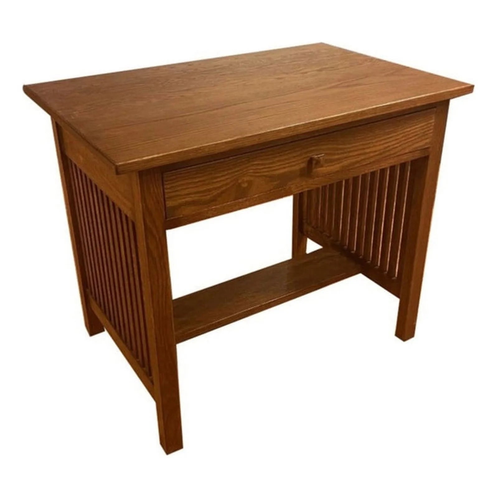 Crafters and Weavers Arts and Crafts 36" Wood Writing Desk in Walnut