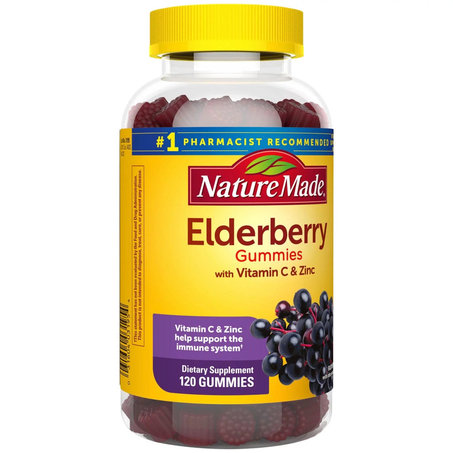 Nature Made Elderberry Gummies with Zinc and Vitamin C, 120 Ct. C74411