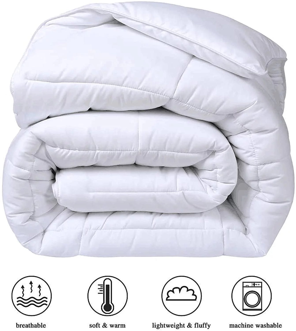 Teal Multi Ruffle Super King Comforter with Pillowcases I8769