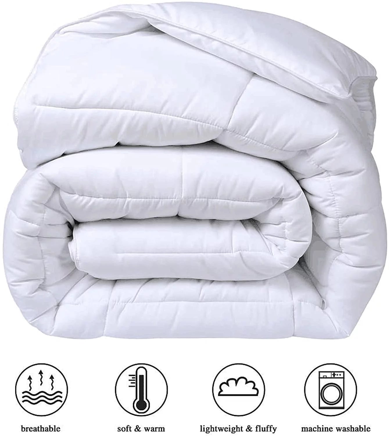 Teal Multi Ruffle Super King Comforter with Pillowcases I8769