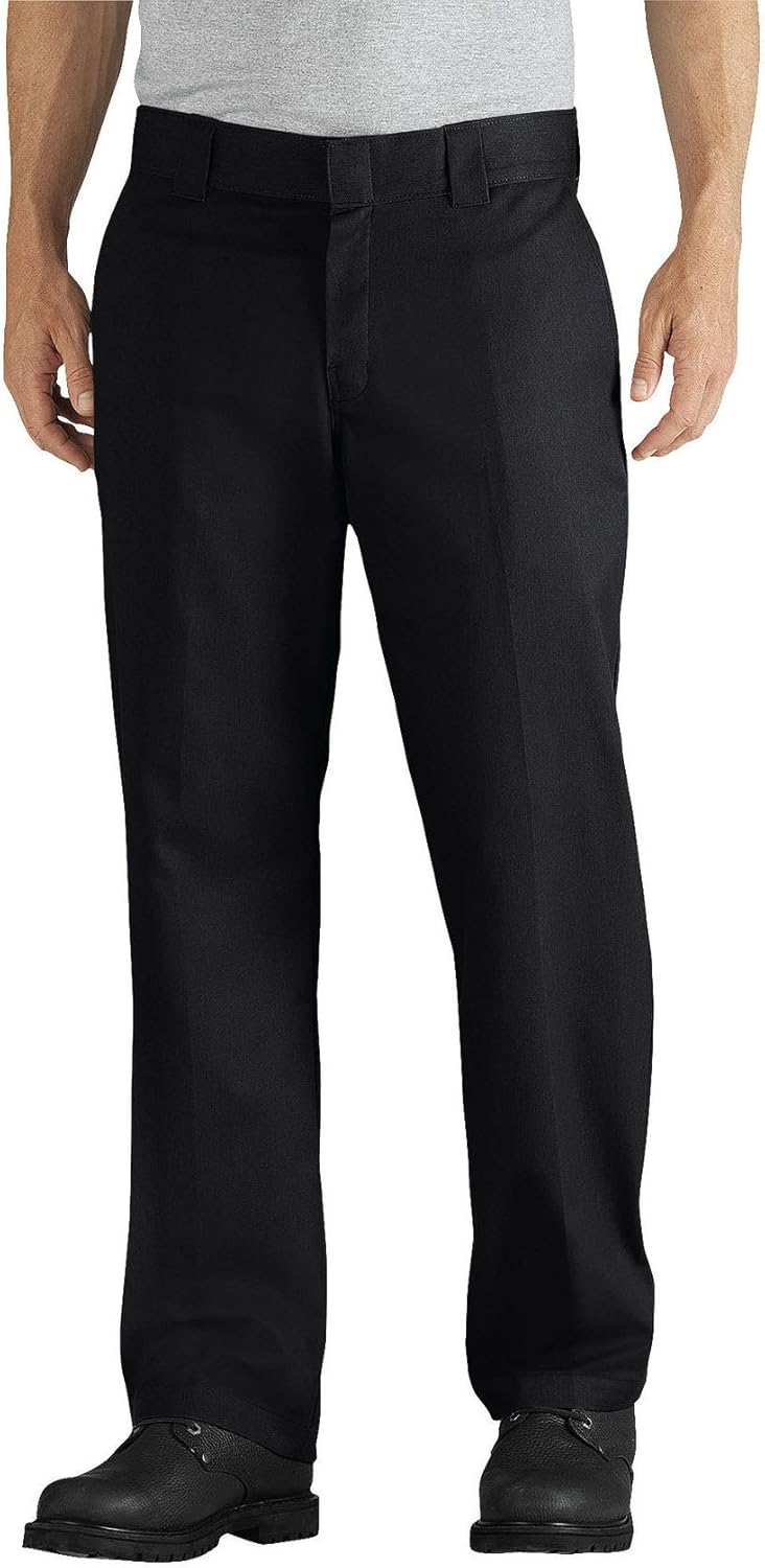 Dickies Men's Relaxed Fit Twill Work Pant, Black, 36X30