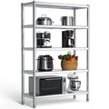 Dextrus Stainless Steel Shelves, 48"*18"*72" 5 Tier Storage Shelf, Heavy Duty Shelving for Kitchen Garage Office Restaurant Warehouse
