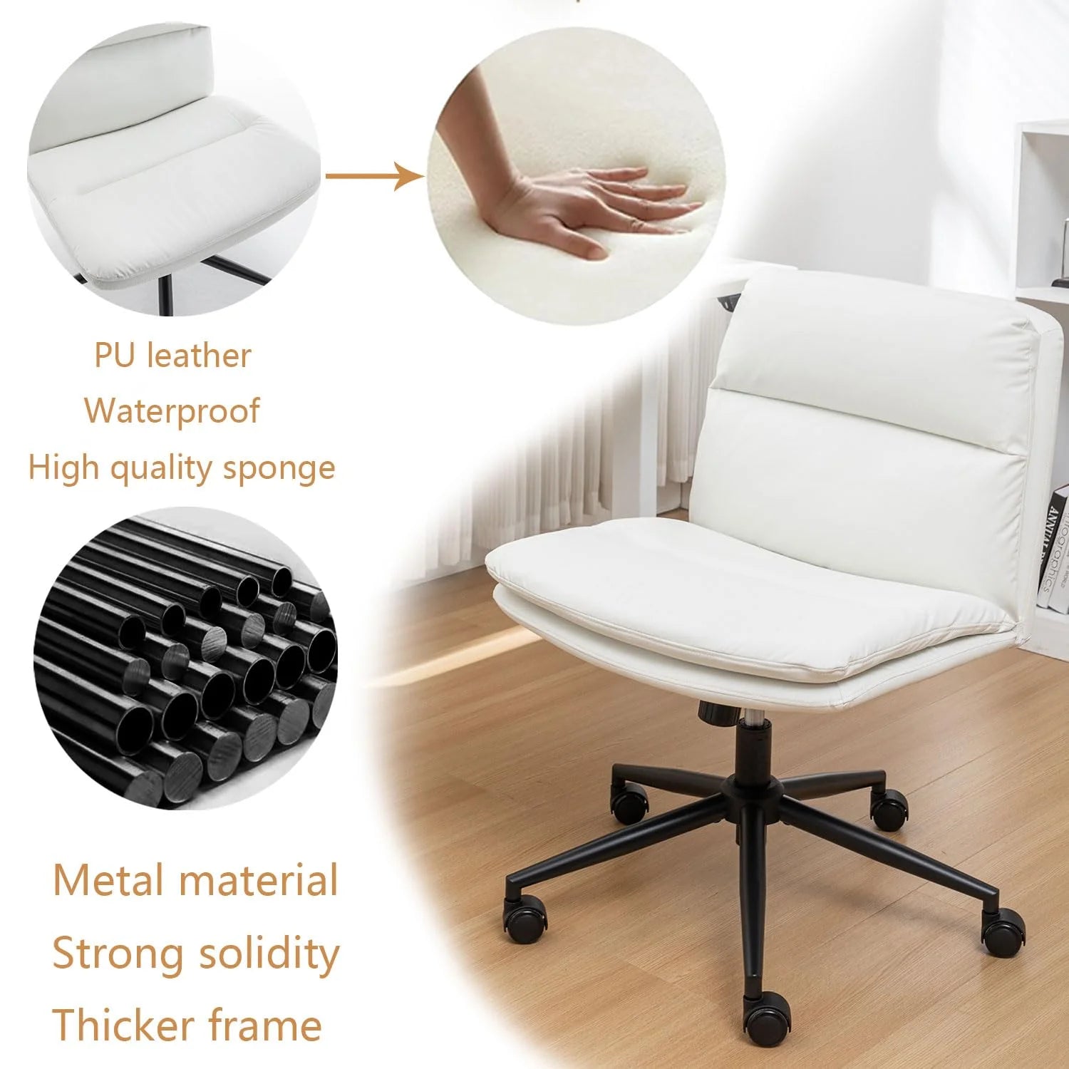 Criss Cross Chair with Wheels Ergonomic Home Office Desk Chair H771
