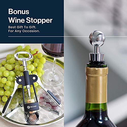 HiCoup Wine Opener Wing Corkscrew Bottle Opener with Stopper T15641