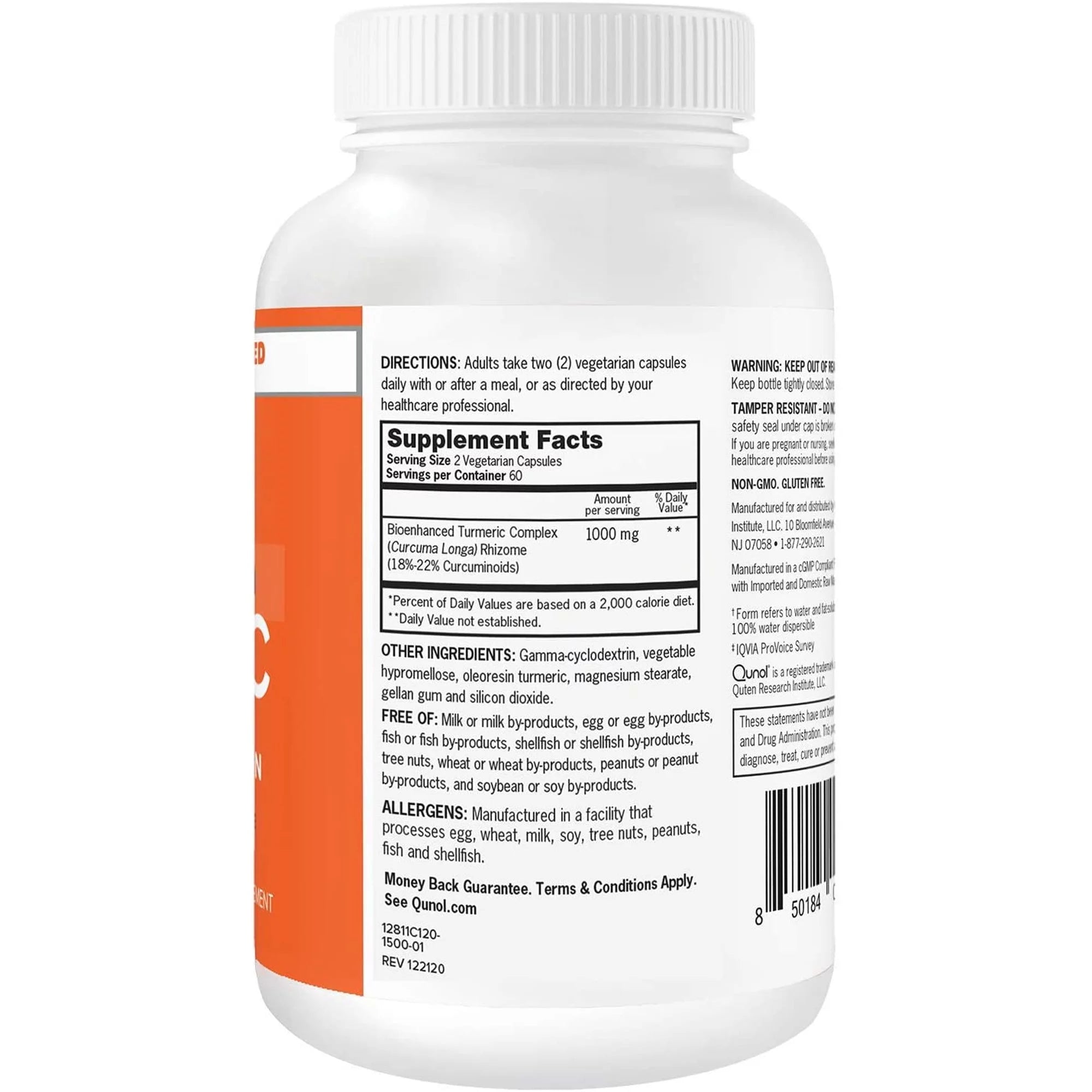 Qunol Turmeric Veggie Caps, 120 ct. B351