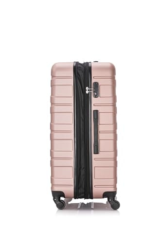 Luggage Set 3 Piece Hard Suitcase with Spinner Wheels and TSA Lock, Rose Gold E924823