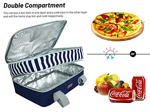 Insulated Casserole Carrier Bag for 9x13 Baking Dish, Blue U63672