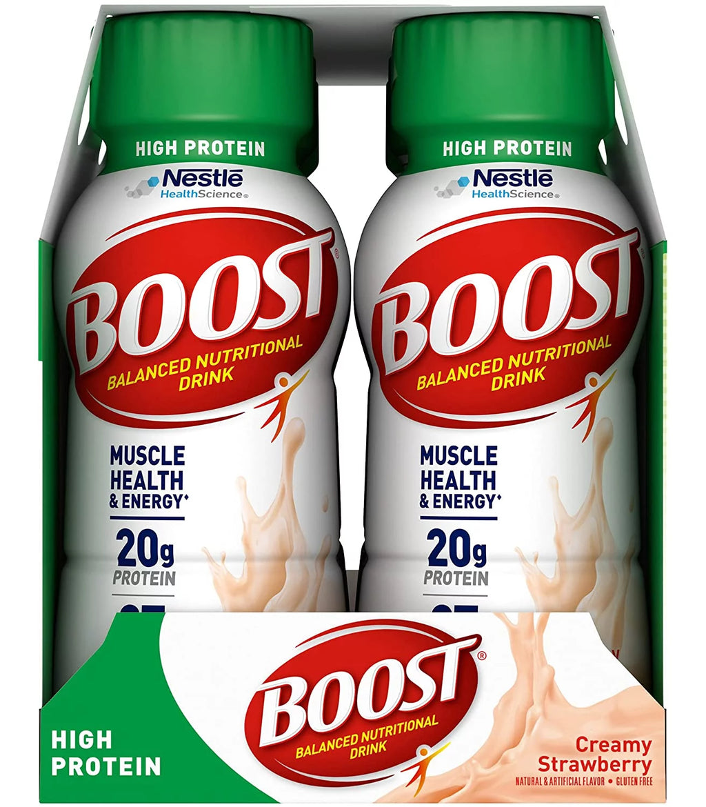 BOOST HIGH PROTEIN Creamy Strawberry 6 ct. - 8 fl. oz. Bottles (Pack of 3) Y70203