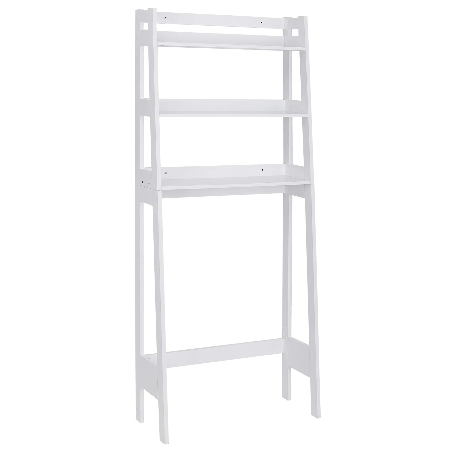 ZENY Over-The-Toilet Storage Shelf 3-Tier Wooden Bathroom Organizer White F420371