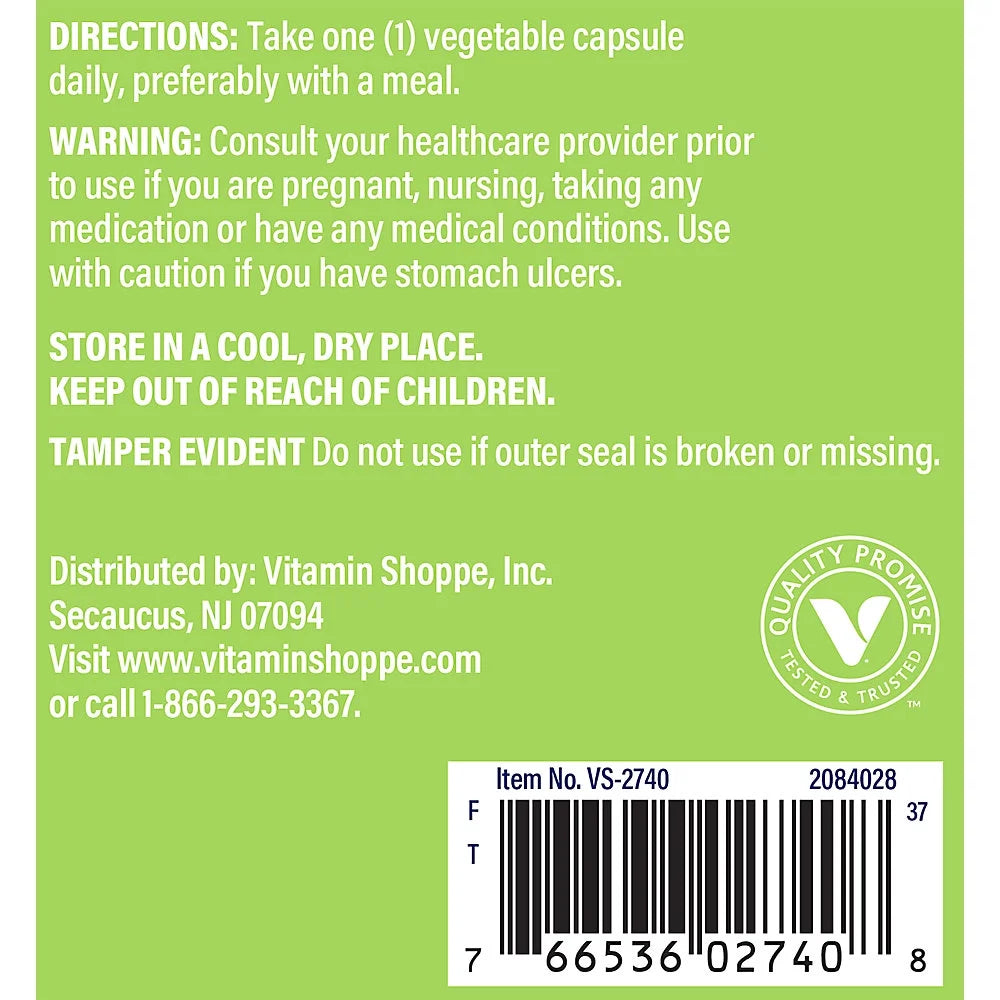 Turmeric with Curcumin 500mg, 95% Curcuminoids, 60 Veggie Capsules by The Vitamin Shoppe M123776