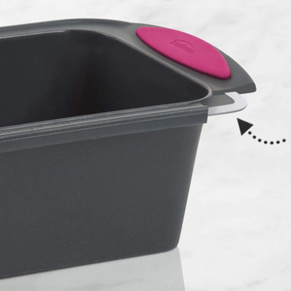 Trudeau Structure Loaf Pan Silicone Bakeware, Medium, White Confetti D4374