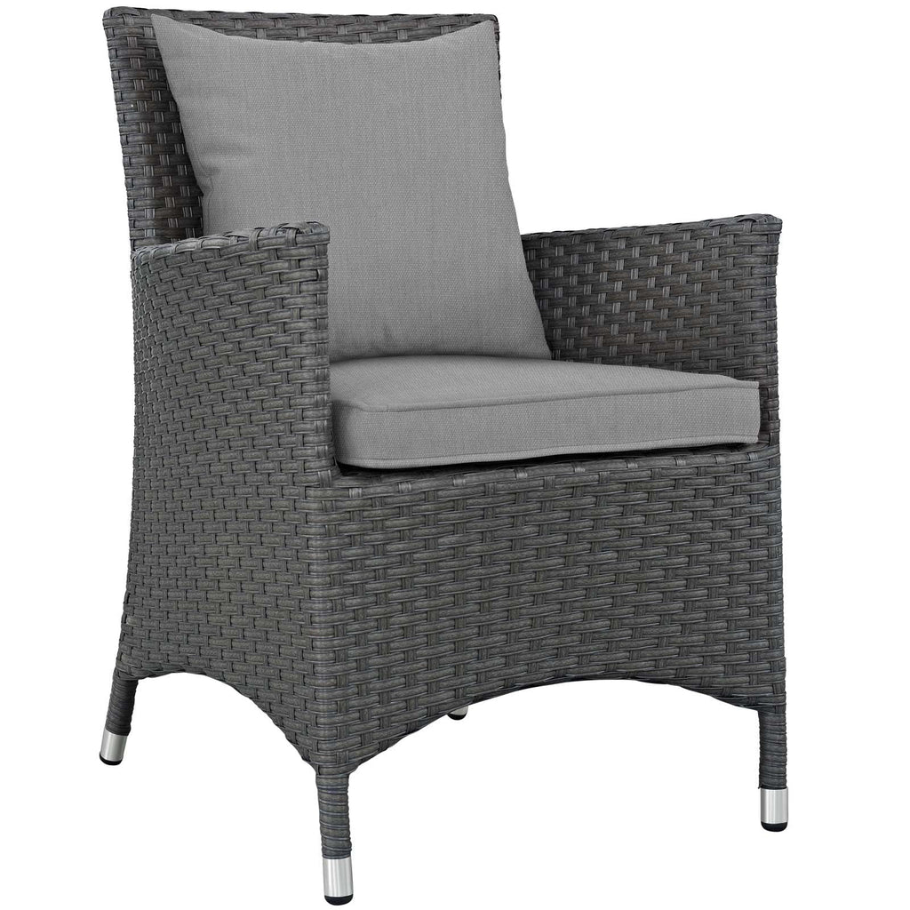 Modway Sojourn 9 Piece Outdoor Patio Dining Set in Canvas Gray I1244