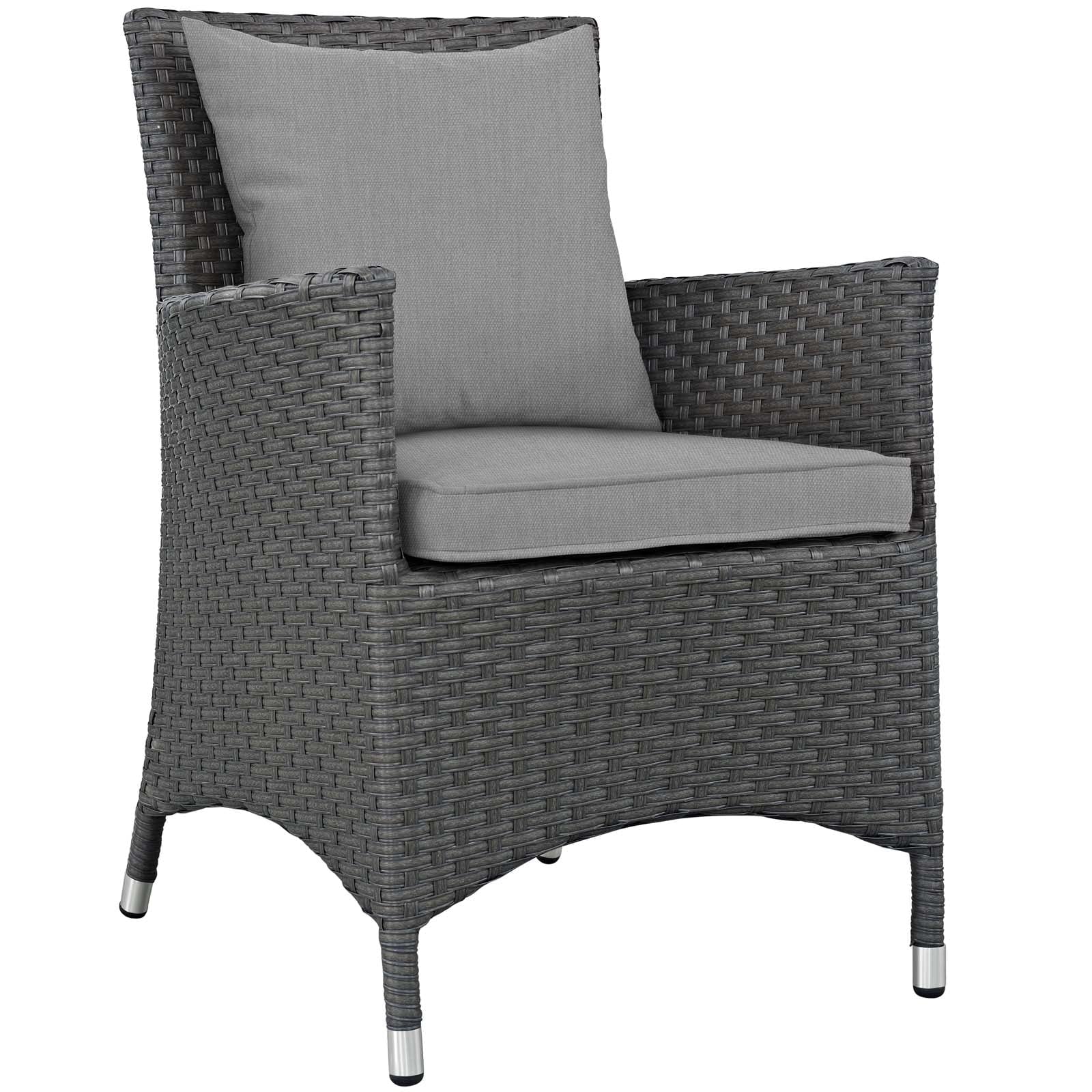 Modway Sojourn 9 Piece Outdoor Patio Dining Set in Canvas Gray I1244