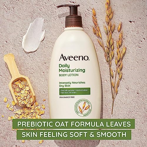 Aveeno Daily Moisturizing Body Lotion, Fragrance-Free, 18 Fl Oz M6011