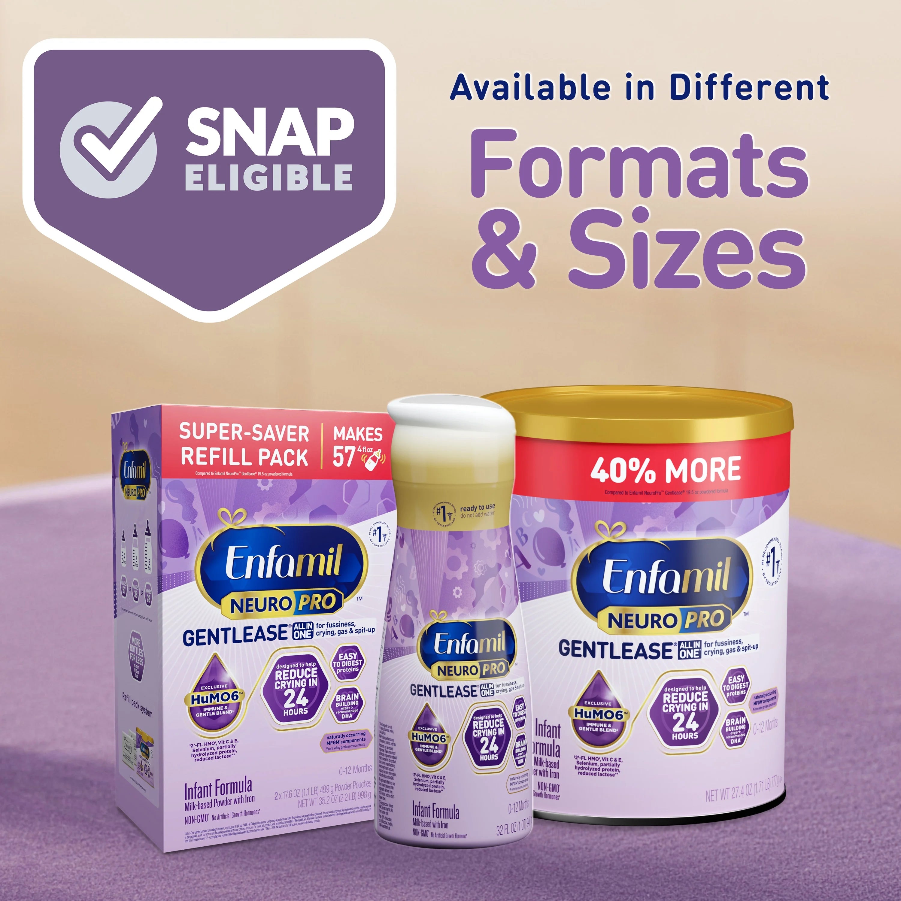 Enfamil NeuroPro Gentlease Baby Formula Refill Box, 30.4 Oz X44132