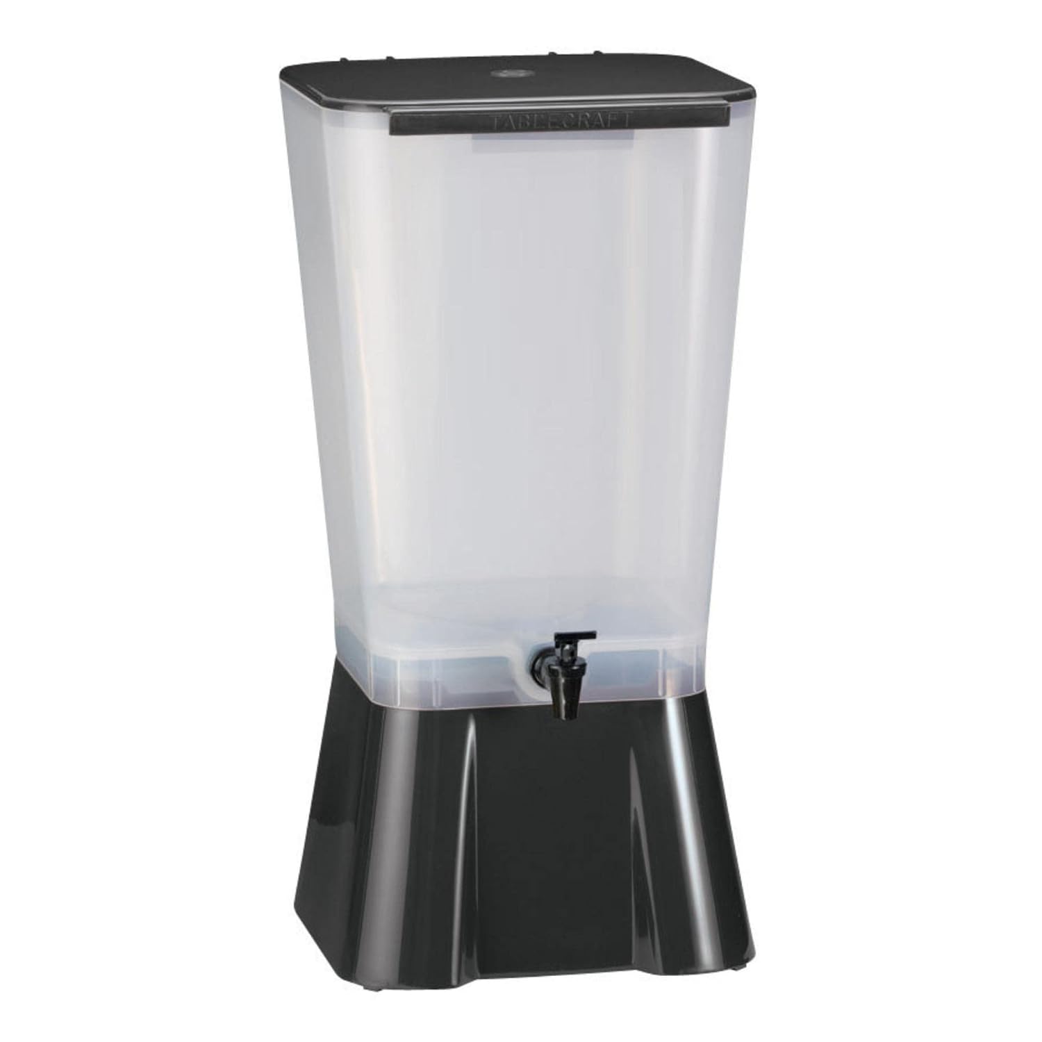 Tablecraft 1053 Polypropylene Plastic Non-Insulated Beverage Dispenser, 5-Gallon, Black