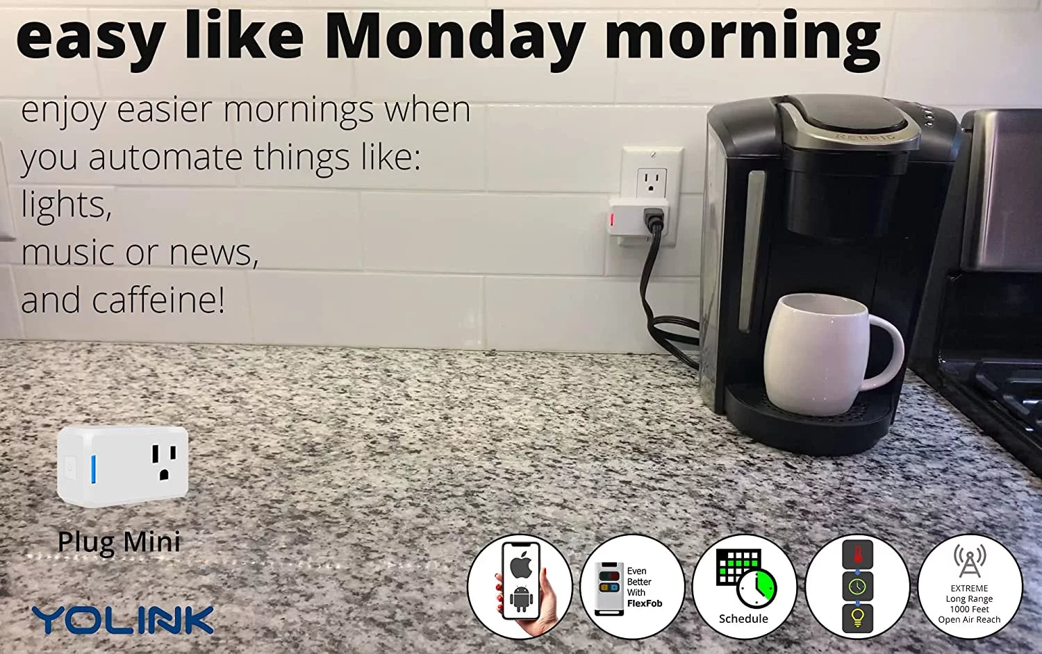 YoLink Mini Plug Smart Outlet for Alexa Google Assistant IFTTT B294