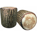 Streamline Imagined Cushioned Log Accent Stool