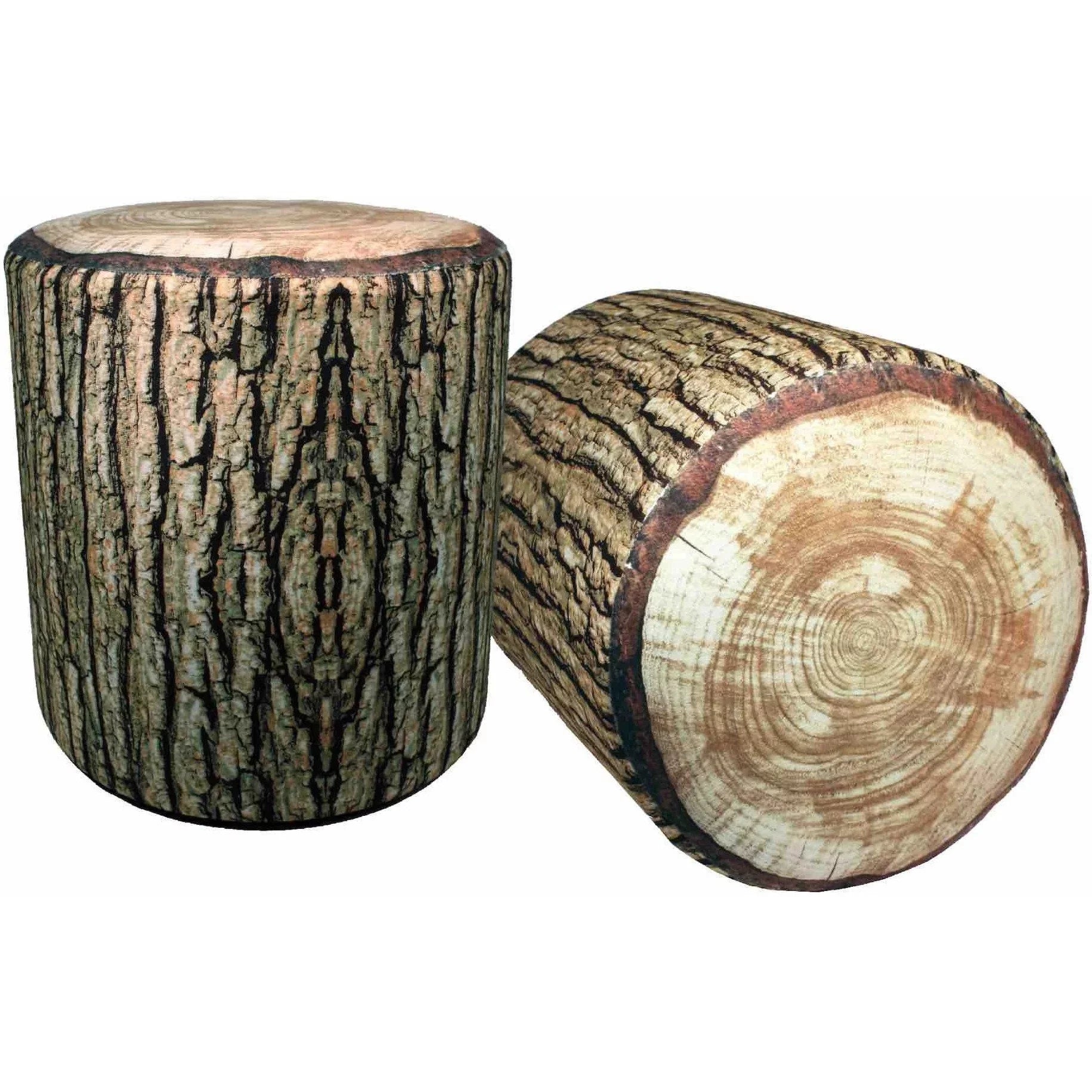 Streamline Imagined Cushioned Log Accent Stool